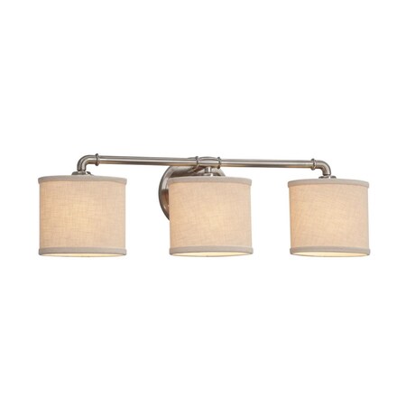 Justice Design Group Bronx 3-Light LED Bath Bar FAB-8463-30-CREM-NCKL-LED3-2100